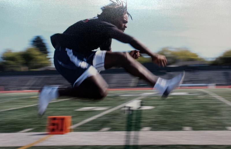 Tyson Williams, The Hurdler, Digital photograph, El Cerrito High School