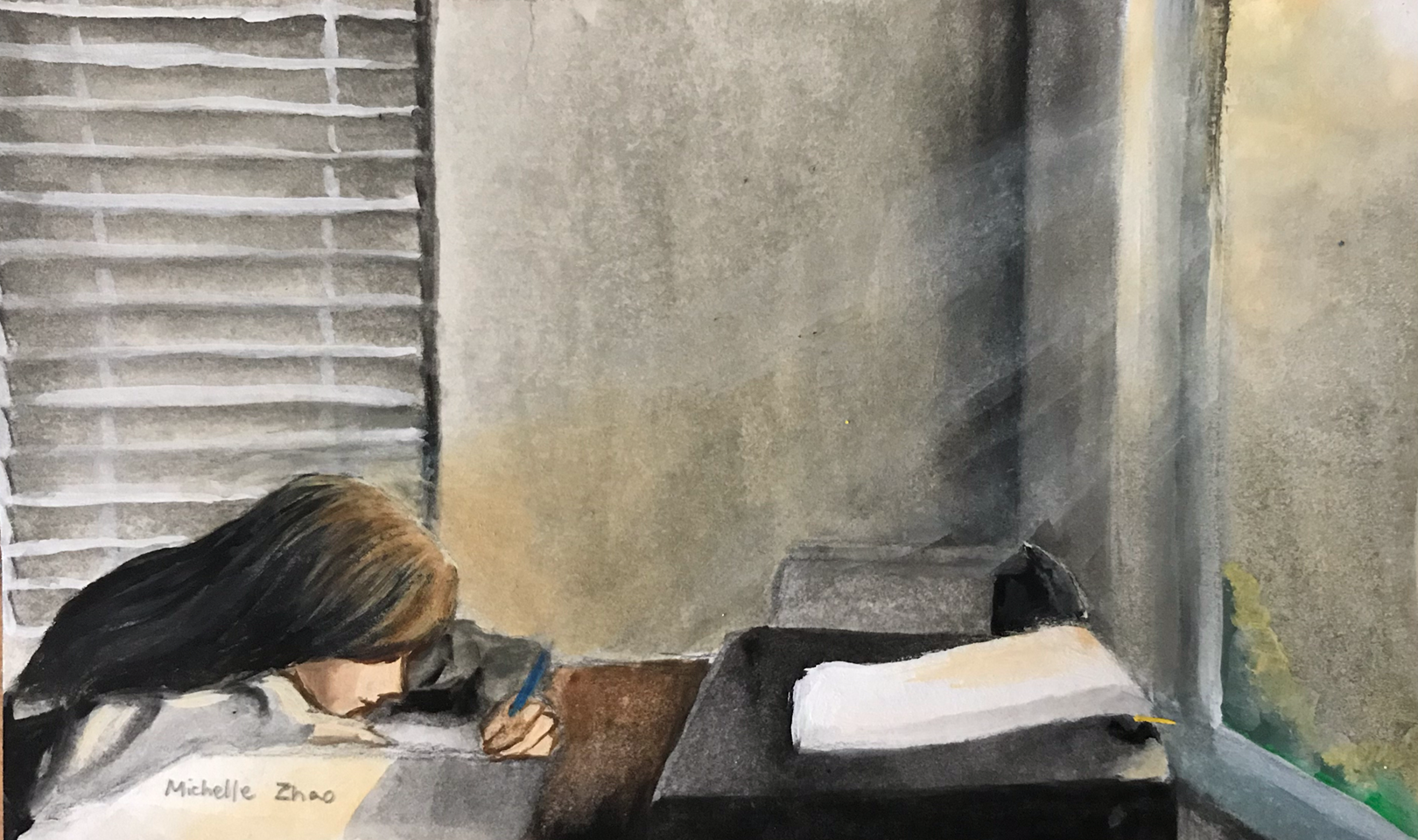Michelle Zhao, Grade 10, By the Light of the Window, 2021