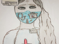 Anaiah Reed, Grade 12, Mask Self Portrait, 2021