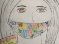 Caitlyn Tottoc, Grade 11, Mask Self Portrait, 2021