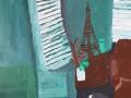 Joshua Gorospe, Grade 11, Green Room with Eiffel Tower, 2021