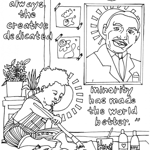 MLK Jr Coloring Sheet web